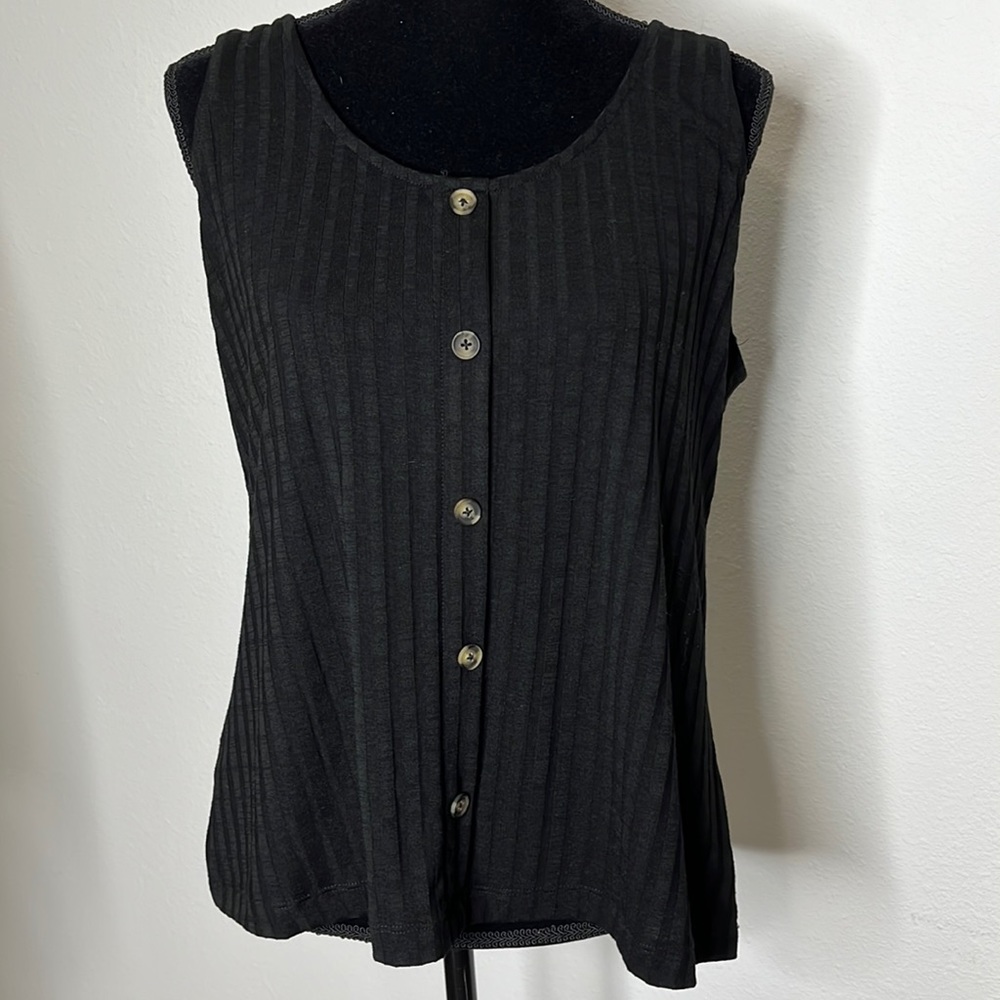 Addition Elle black ribbed tank top size 1X